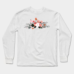 GRAPHIC COLORED FLOWERS BOUQUET Long Sleeve T-Shirt